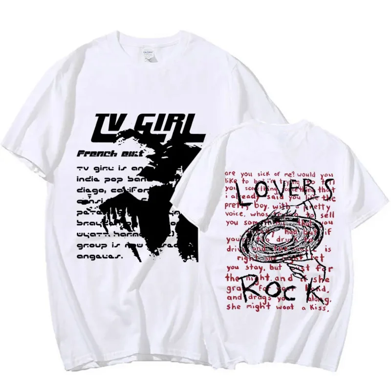 Tv Girl Lovers Rock Song Graphic Tee Shirt French Exit Album Poster Merch T-shirts Men Women Fashion Cotton Short Sleeve T Shirt