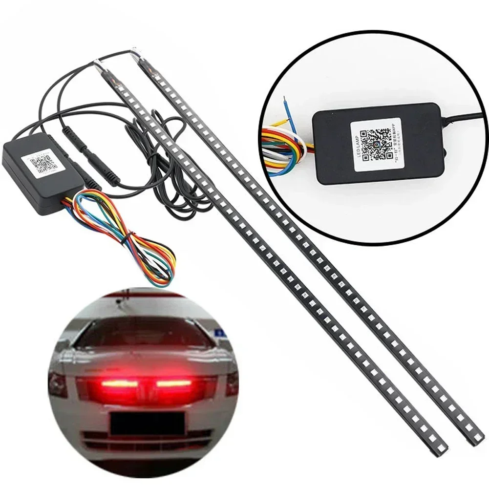 High Quality 22inch 48LED RGB Car Scanner Knight Rider Strobe Flash Light Strip+Remote For Car LED lights Tools Car Accessories