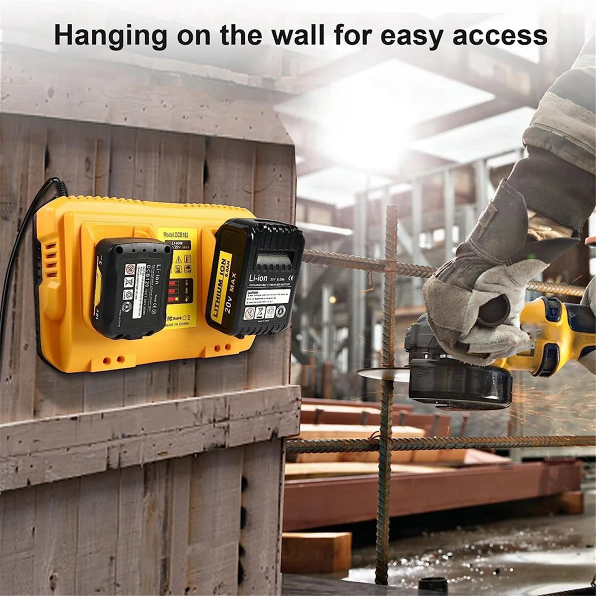 

Замена зарядного устройства A67I DCB102 для быстрого зарядного устройства Dewalt 12 В/20 В Max, вилка стандарта США