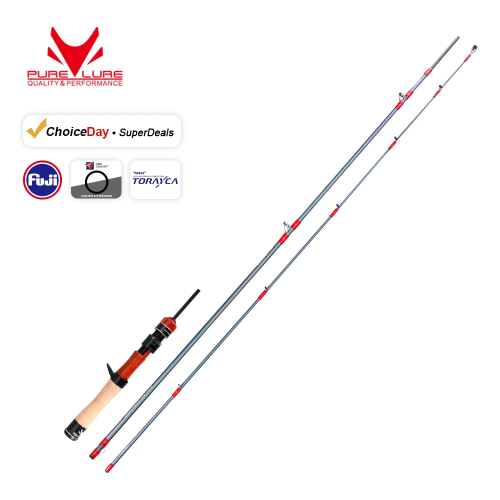 

PURELURE TROTA Baitcasting BFS Finesse System UL Spinning Casting Fishing Rod Carbon Fiber 3 Pieces 1.40-1.53m 1-7g Trout Rod