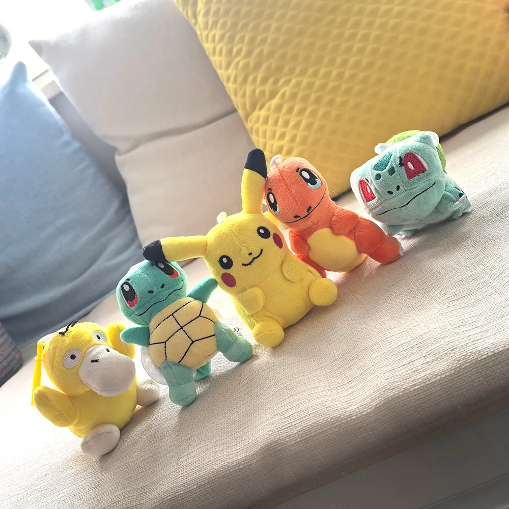 Stuffed Figures Pokemon Plush Doll Model Collection Psyduck Pikachu Bulbasaur Squirtle Charmander Gift Toys For Kids