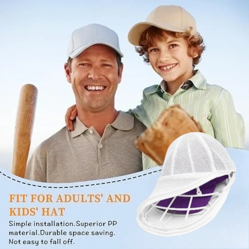 1Pc Double-Layer Cap Washing Frame, Anti-Deformation Laundry Hat Protector, Reusable Support Rack for Washing Machine Keep Shape