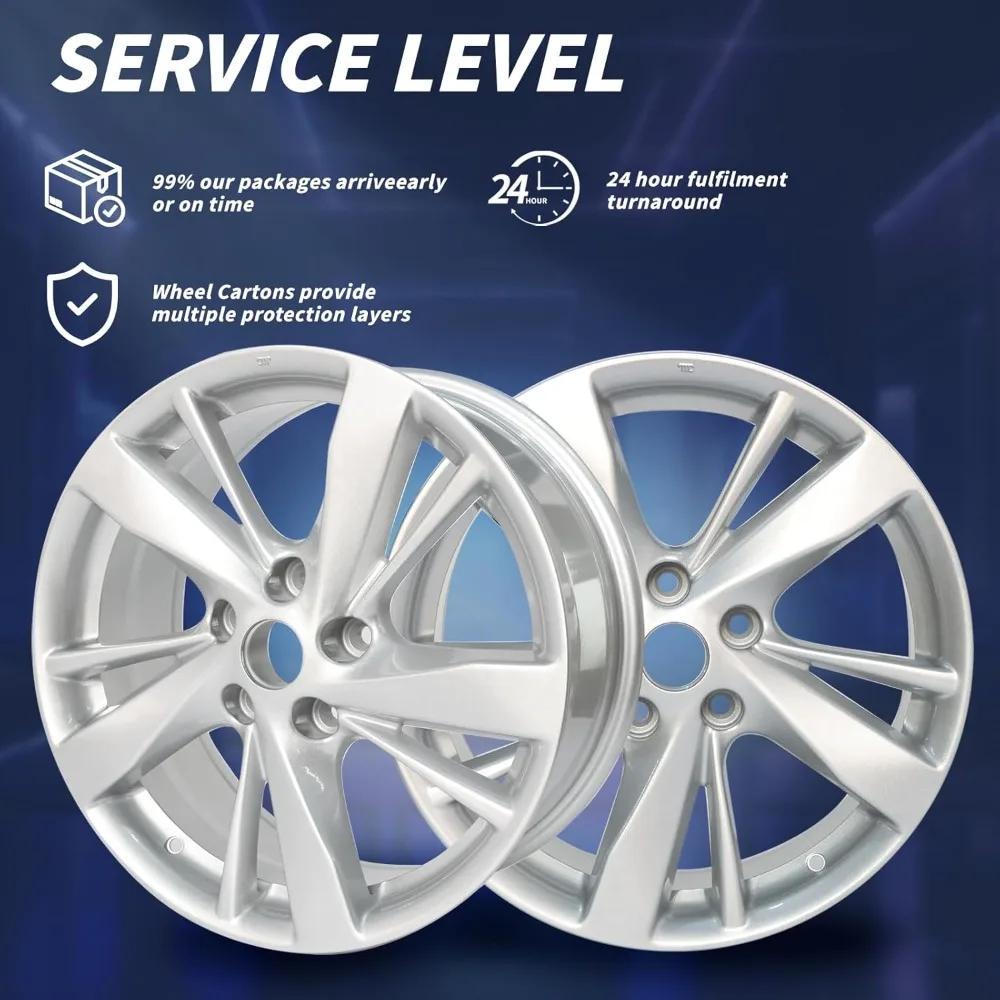 جنوط عجلات من سبائك الألومنيوم الفضية مقاس 17 بوصة مناسبة لنيسان ألتيما 2013 2014 2015 2016، ALY62593U20N، مواصفات مخزون OE