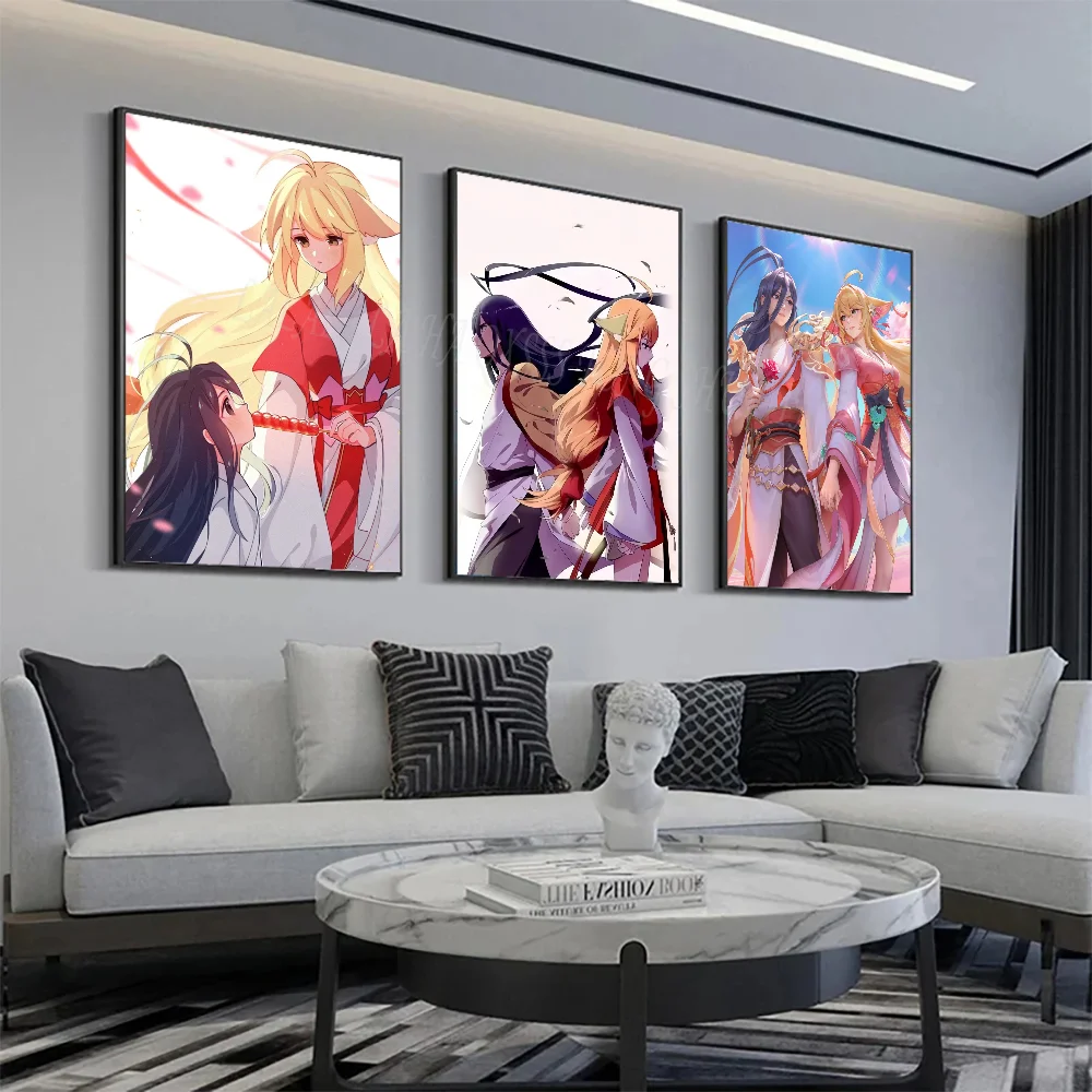 Anime Fox S-Spirit M-Matchmaker Poster Wall Art Home Decor Room Decor Digital Painting Living Room Restaurant Kitchen Art