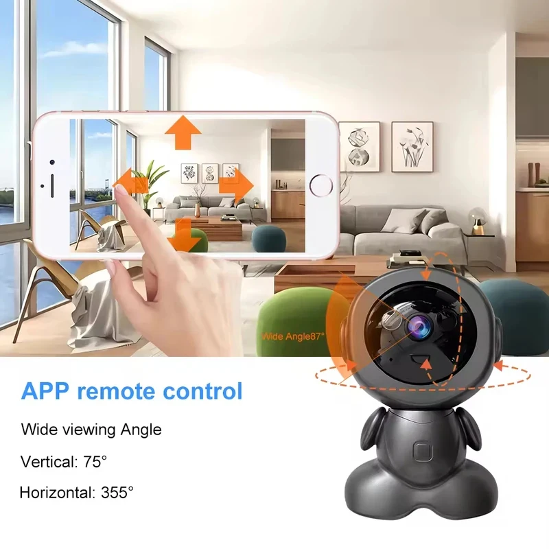 5MP Wireless WiFi Indoor Surveillance Camera Night Vision PTZ Two-way Voice Security Protection Smart Home Webcam Robot Camera