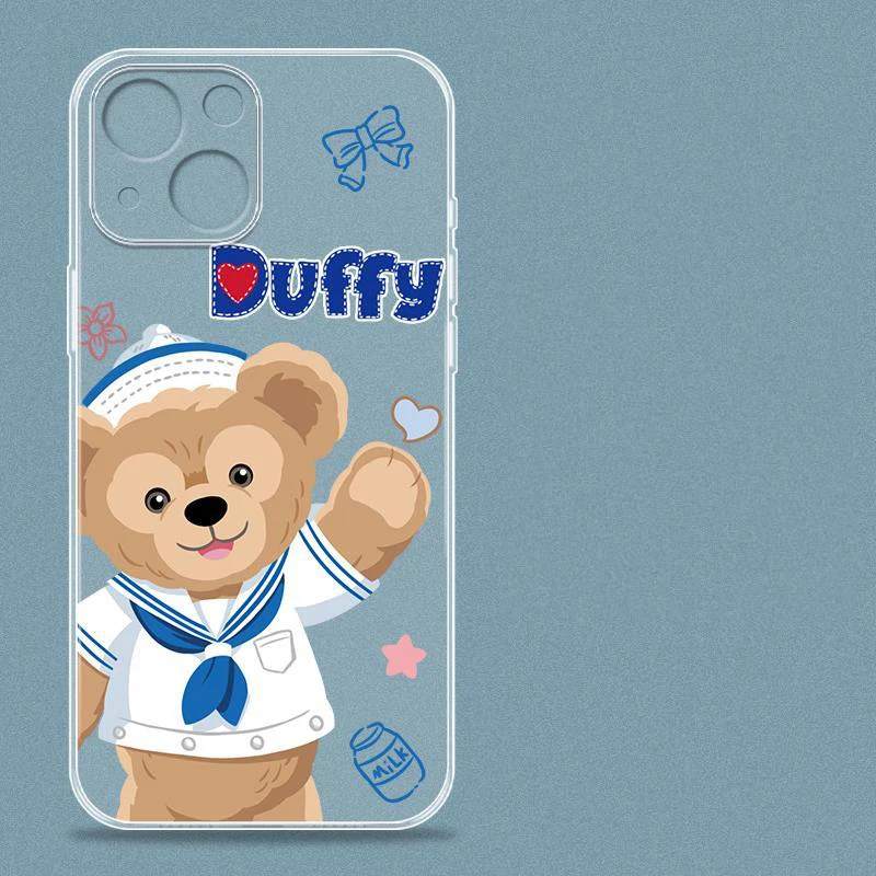 disney duffy family phone case silicone clear cover For iPhone 14 13 12 mini 11 pro xs max X XR 6 7 8 5 SE 2 3