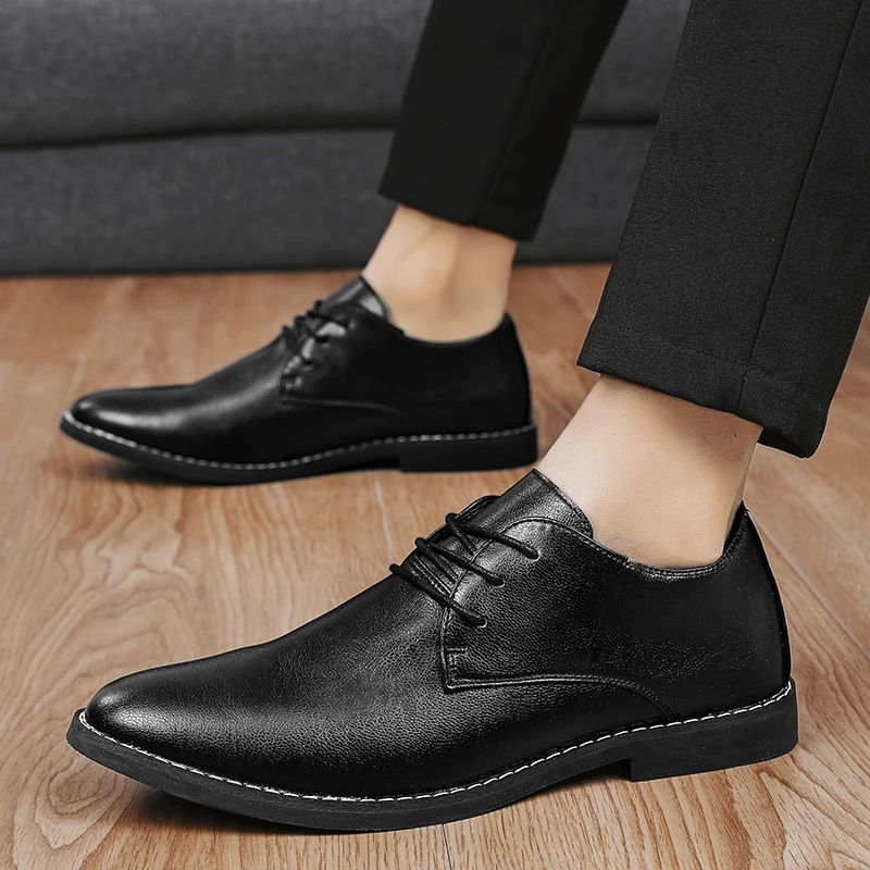 

Shoes for men shoes lace up oxfords outdoor leather shoes fashion business dress shoe all-match casual wear-resistant footwear