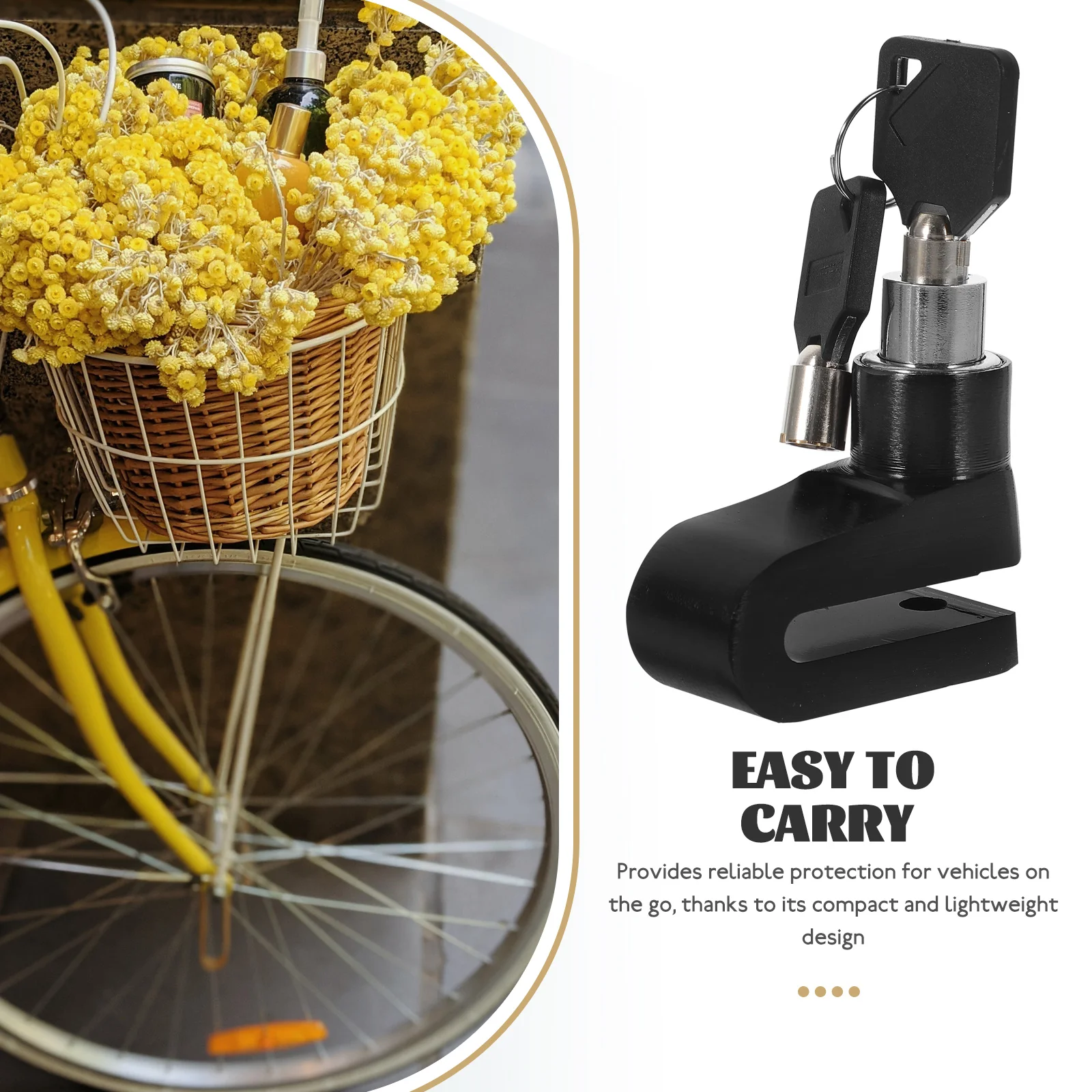 

1 Set Motorcycle Disc Brake Iron Copper Durable High Temperature Resistance Bike Cycling Disc Wheel Lock For Electric Bikes