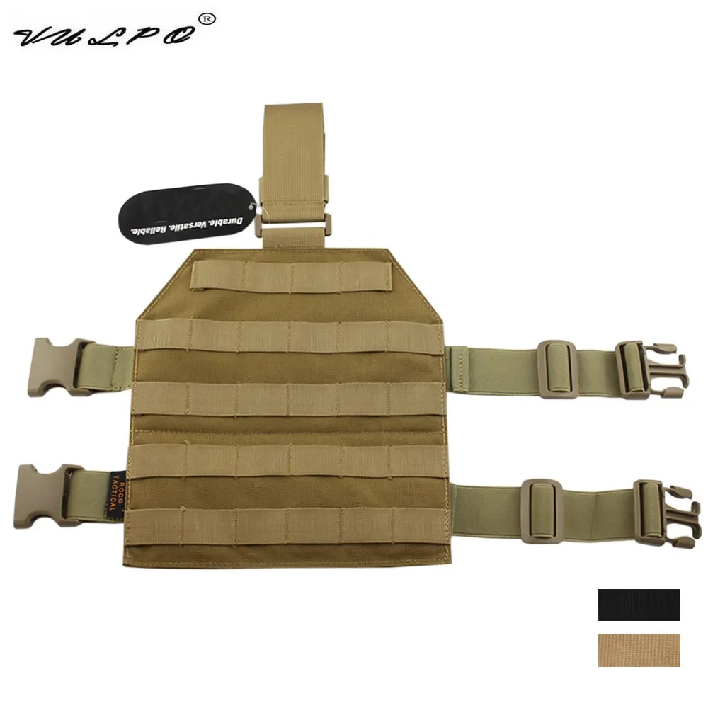 VULPO 1000D Nylon Tactical Molle Drop Leg Platform For Paintball Airsoft Pistol Holster Platform Black Khaki