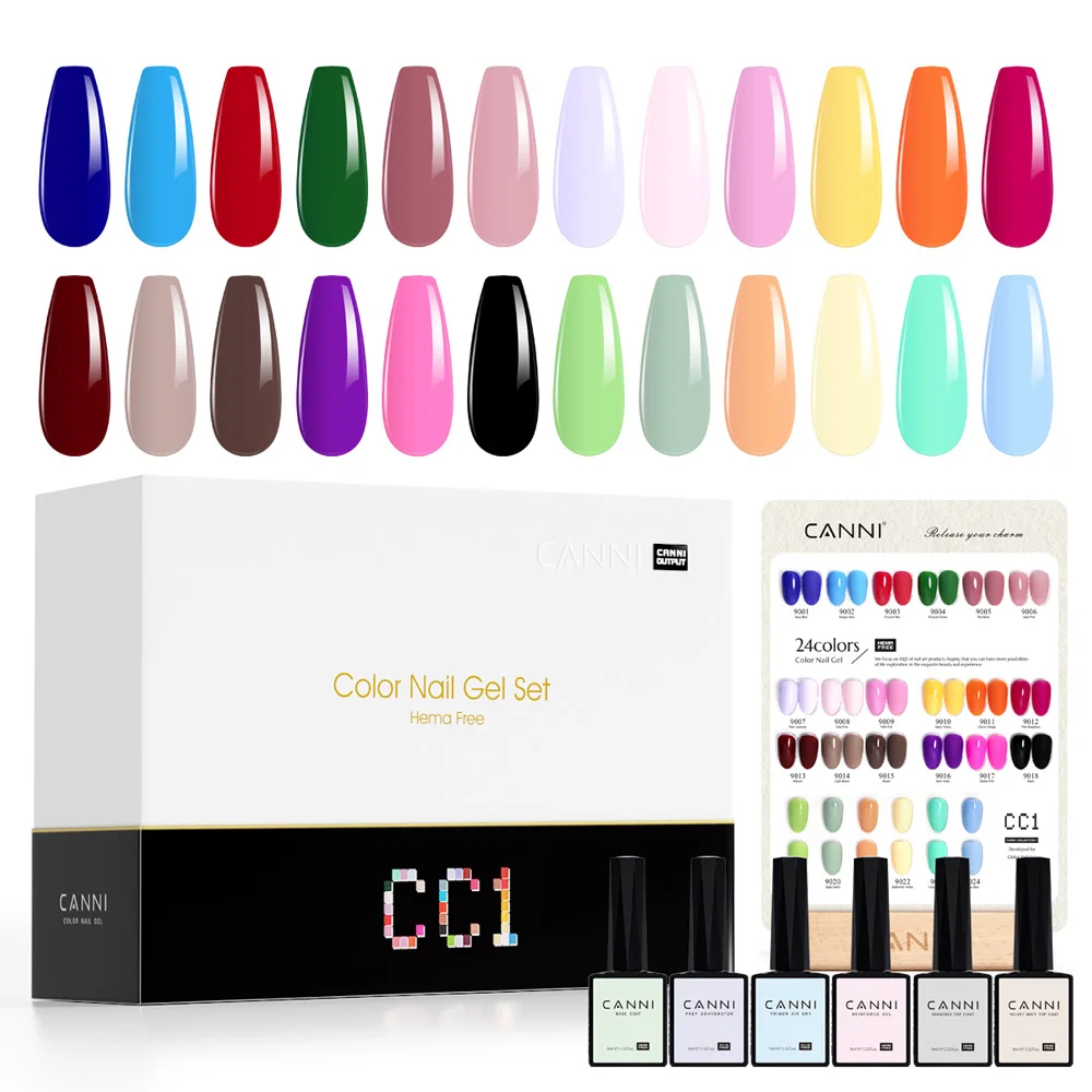 CANNI Schwarzer UV-Gel Nagellack # 9018 9ml Soak-Off LED Nagellack Langanhaltend Hochpigmentiert Hervorragende Deckkraft Nagellack EU-Formel – Detail 1