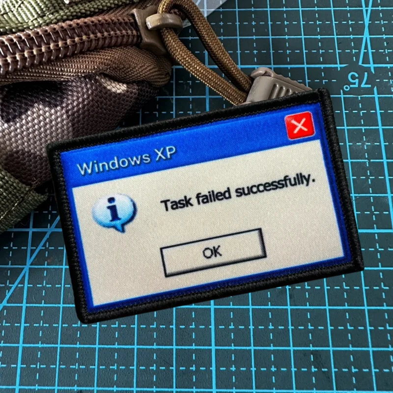 «Задача прошла успешно» тактическая нашивка для морального духа забавная Выдвижная нашивка на липучке с окошком на руку в стиле милитари
