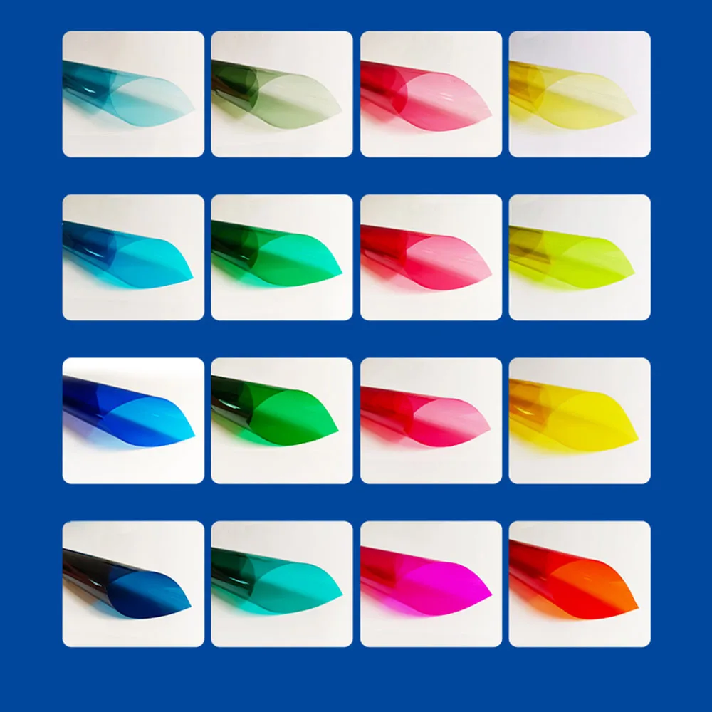 8"x8"Glasses Film Color Window Sunscreen Heat Insulation Transparent Paper Decoration Wedding Handmade Props Magic Laser Sticker