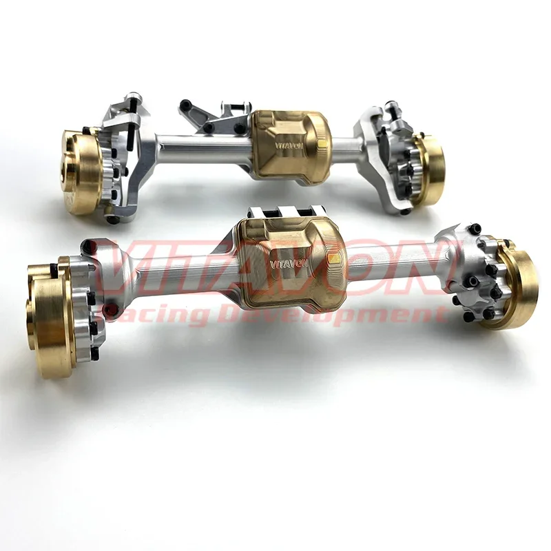 VITAVON Front & Rear Axle Housing set CNC Alu7075+Brass for Traxxas TRX-4 1:10