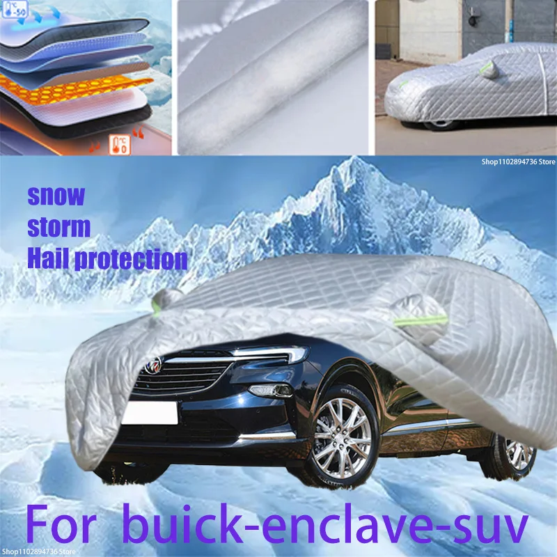 

For buick enclave-suv Outdoor Cotton Thickened Awning For Car Anti Hail Protection Snow Covers Sunshade Waterproof Dustproof