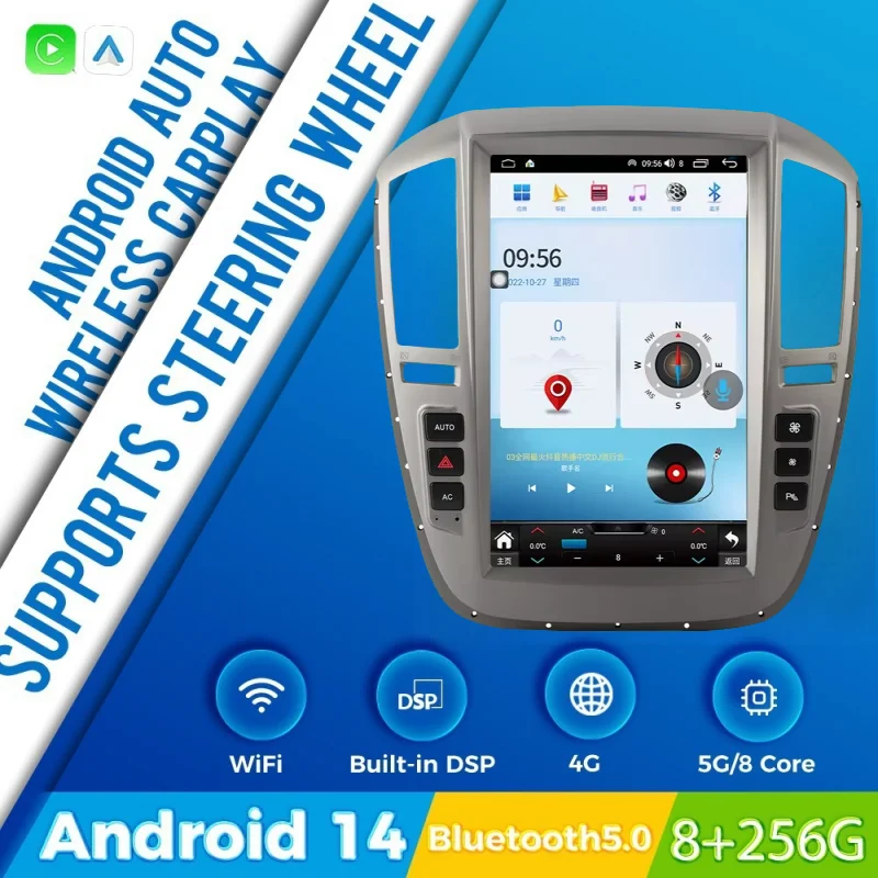 

Авто радио 12,1 дюйма для Buick Boulevard 2007-2011, автомобильное мультимедийное видео, GPS-навигационное радио, Android14, головное устройство Auto Carplay