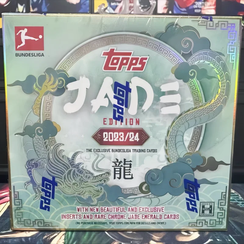 

In Stock Genuine Topps Chrome 2023-24 Bundesliga Soccer Jade Edition Trading Cards Limited Year Of Dragon Collectible Cards gift