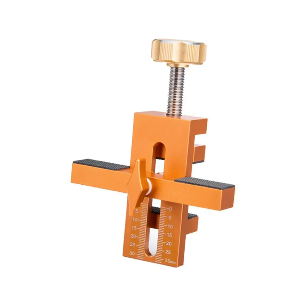 Cabinet Door Mounting Jig Cabinet Closet Door Quick Positioning Aid Tool Metal Adjustable Clamping Range 7-40mm Woodworking Tool