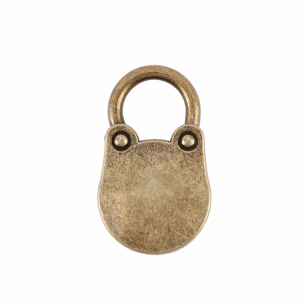 Bronze Mini Archaize Padlocks Old Vintage with Key Lock