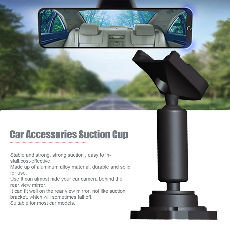 1Set Rear View Mirror Back Plate Panel + Mirror Dash Cam Mount Bracket Arm For Car DVR Instead Of Strap