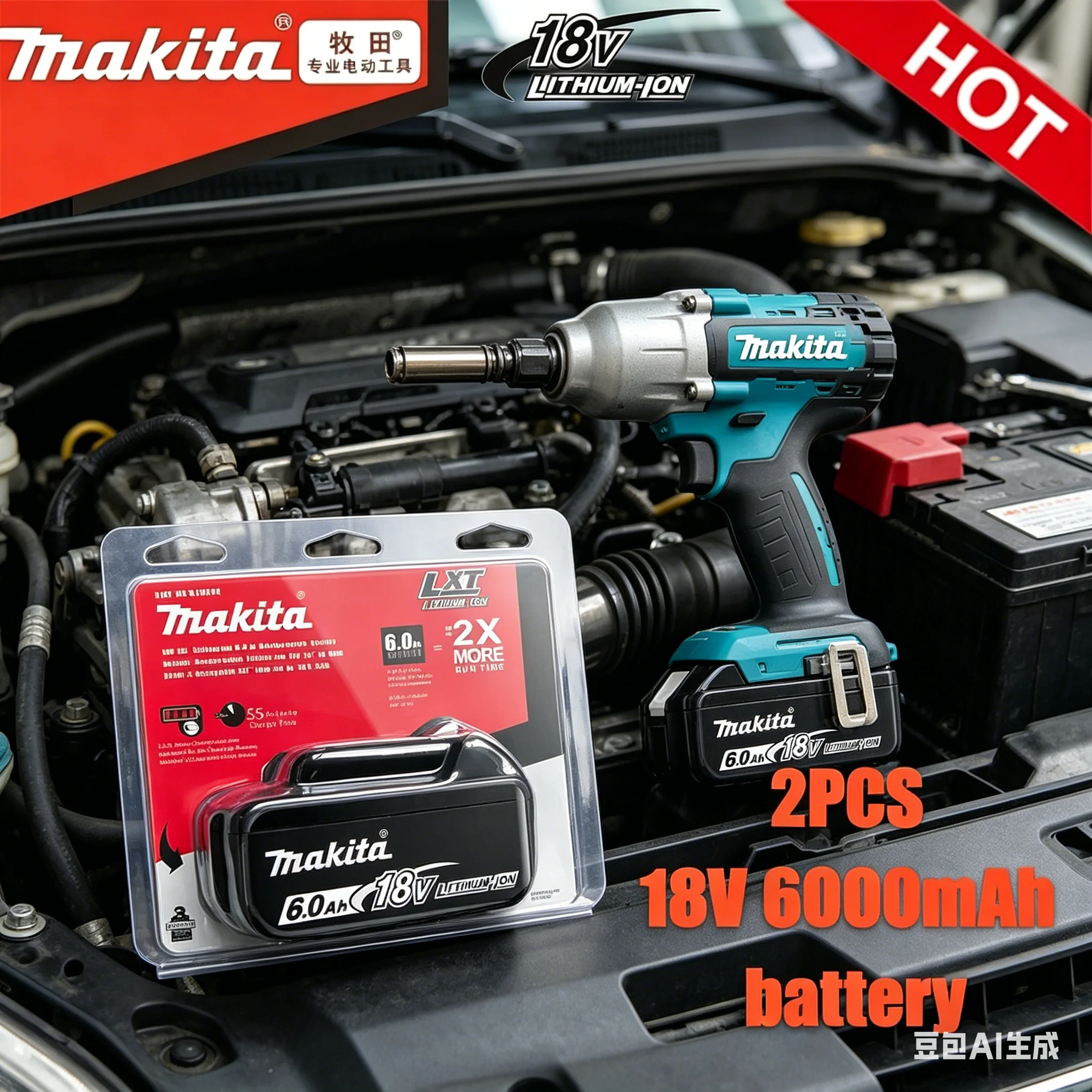 

Rechargeable 18V Battery Makita 5000/6000mAh BL1860 BL1850B BL1830B Series High Capacity Power Tool Battery