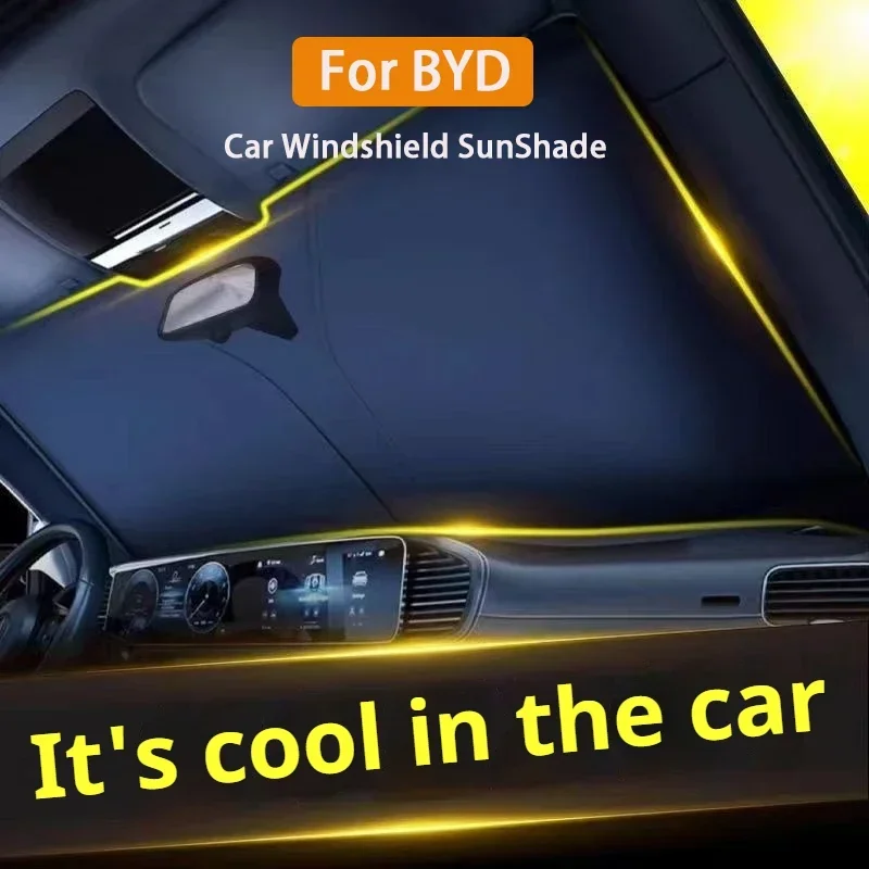 

Car Windshield Sunshades Cover For BYD Atto 3 Han EV Dolphin Car Summer Sun Anti UV Protection Front Window SunShade Accessories