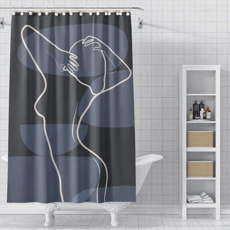 

Home shower curtains for bathroom waterproof fabric Modern Nordic style bathroom curtain 180x200 240x180 cute dog funny.