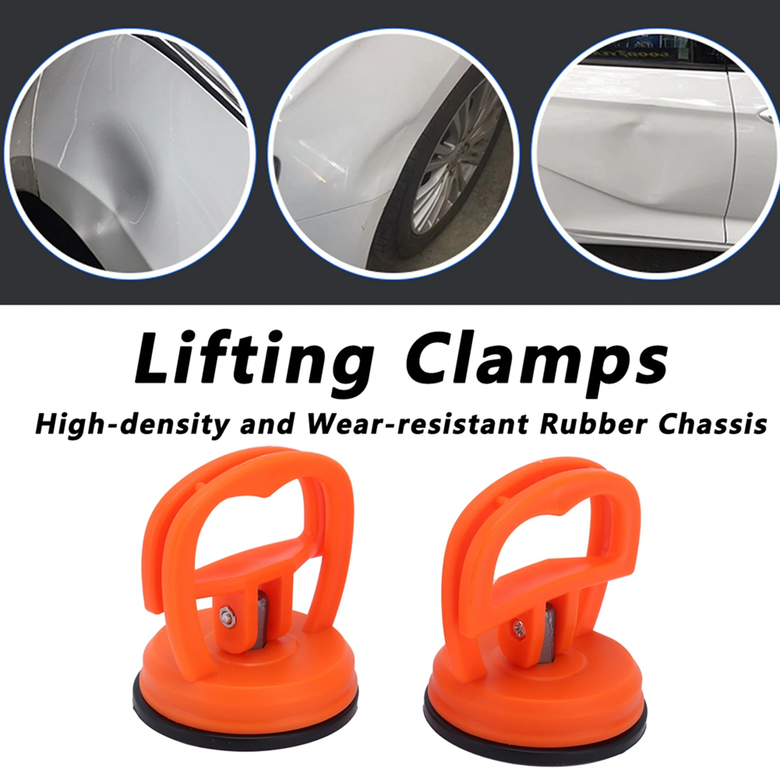 Glass Puller Handheld Household Vacuum Suction Cup Lifter Orange Plastic + Rubber Labor Saving for Glass for Tile
