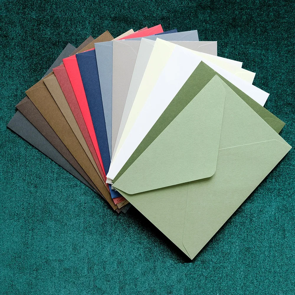 Imagem -03 - Vintage Velvet Texture Western Envelopes Bolsa de Papel Cartões c6 Gift Wrap Cartas Envelopes 20 Pcs Pack