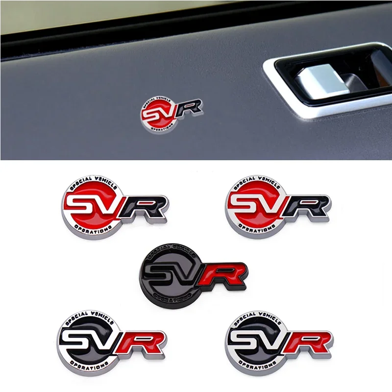 3D Metal SVR Logo Car Steering Wheel Dashboard Emblem Badge Decal For Land Range Rover Discovery Sport Evoque Defender Sticker