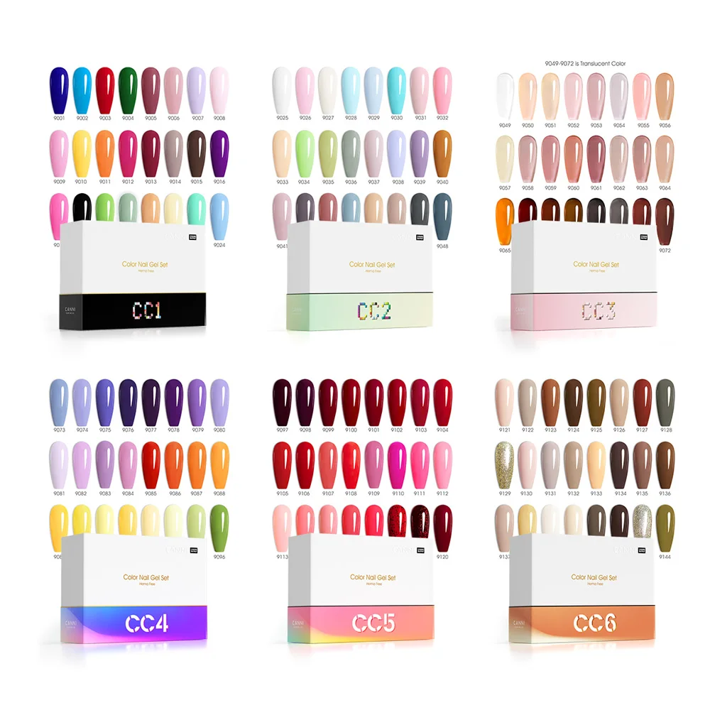 CANNI HEMA FREE Nagelgel-Nagellack-Set, TPO-FREI, VIP-Set, wunderschöne Farbe, semi-permanent, vollständige Abdeckung, Soak Off UVLED-Gel-Lack – Detail 16