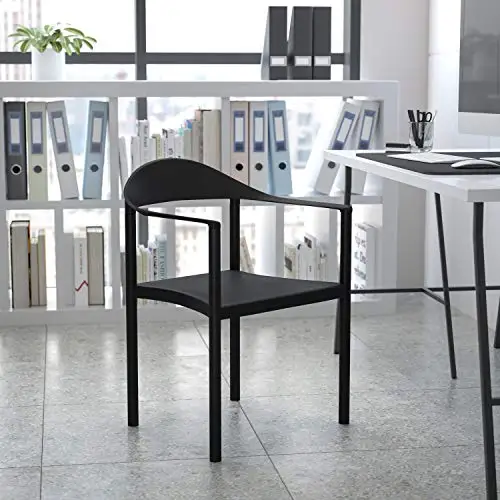 1000 lb. Capacity Black Plastic Cafe Stack Chair | 1000 LBS. Weight Capacity