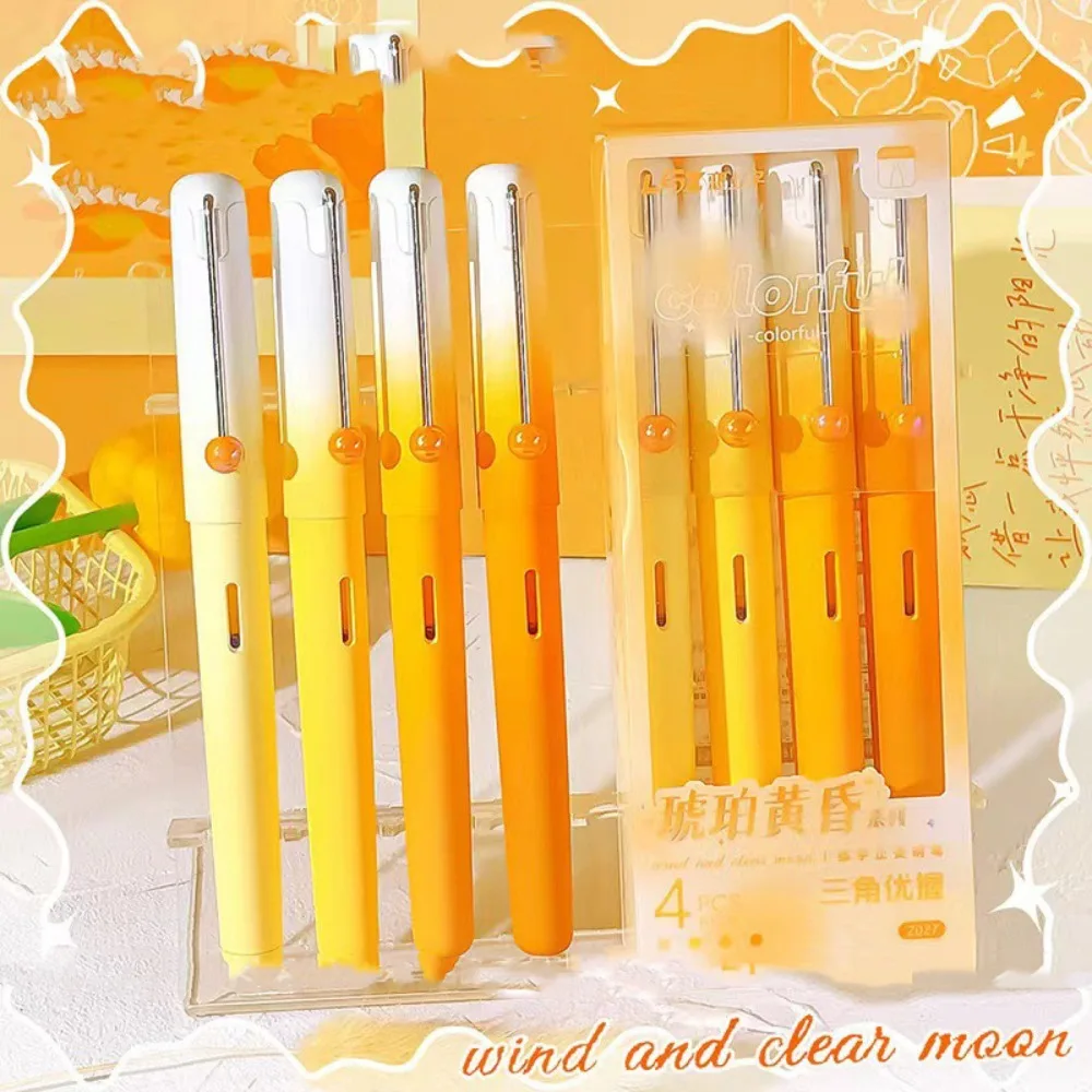 

Новый сменный чернильный мешок, набор градиентных ручек, гладкая треугольная ручка, школьные канцелярские принадлежности, специальная ручка для студентов