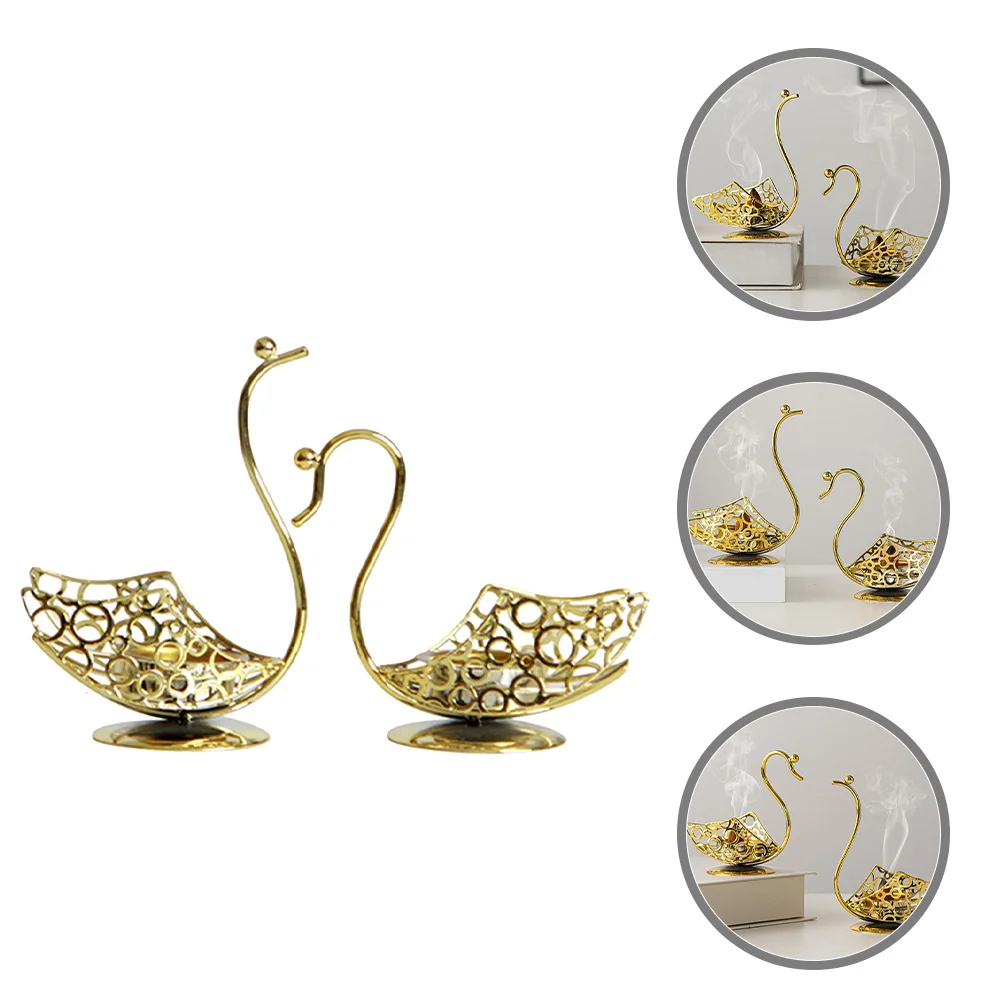 

1Pair Swan Desktop Decor Metal Animal Sculpture Tabletop Statue for Office Home Decoration Swan Sculpture Desktop Decoration