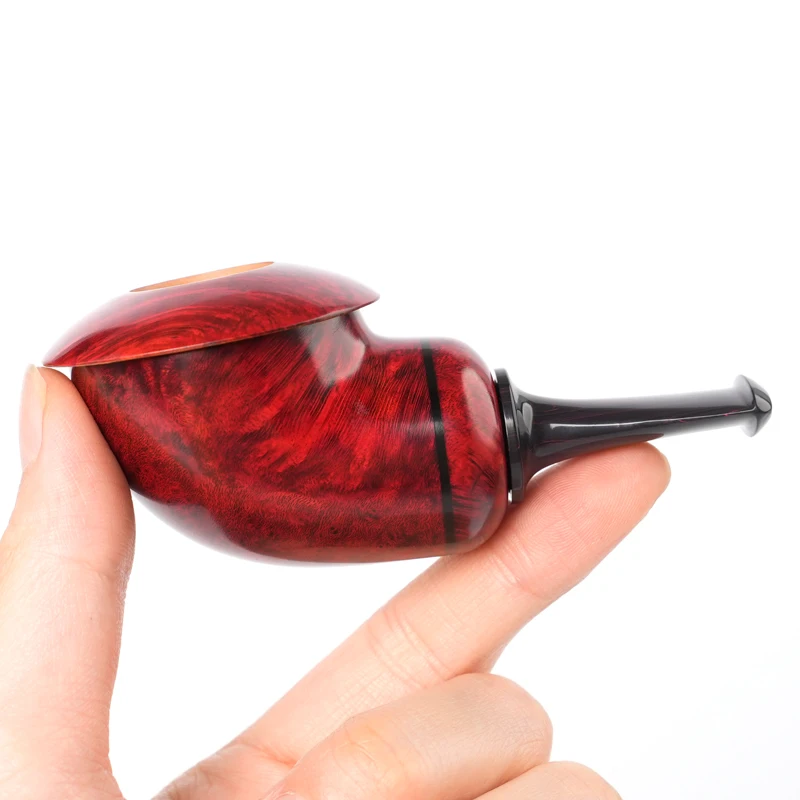 Handmade briar tobacco pipe, warm nose pipe, built-in cavity design, Cumberland pipe mouth, 3mm pipe channel, removable pipe bow