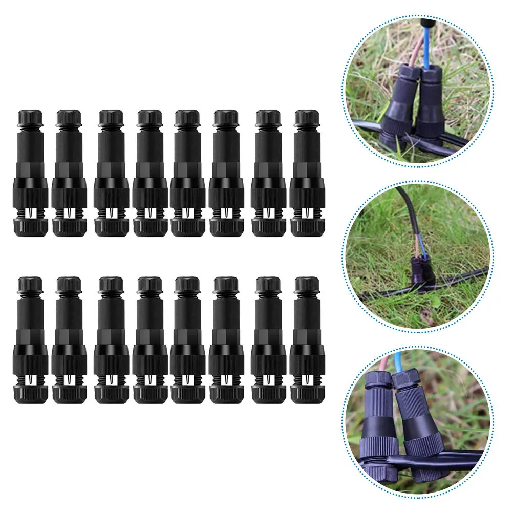 

16Pcs Low Voltage Cord Connector High Performance Outdoor Garden Patio Deck Lighting Connectors Light Cable Connector