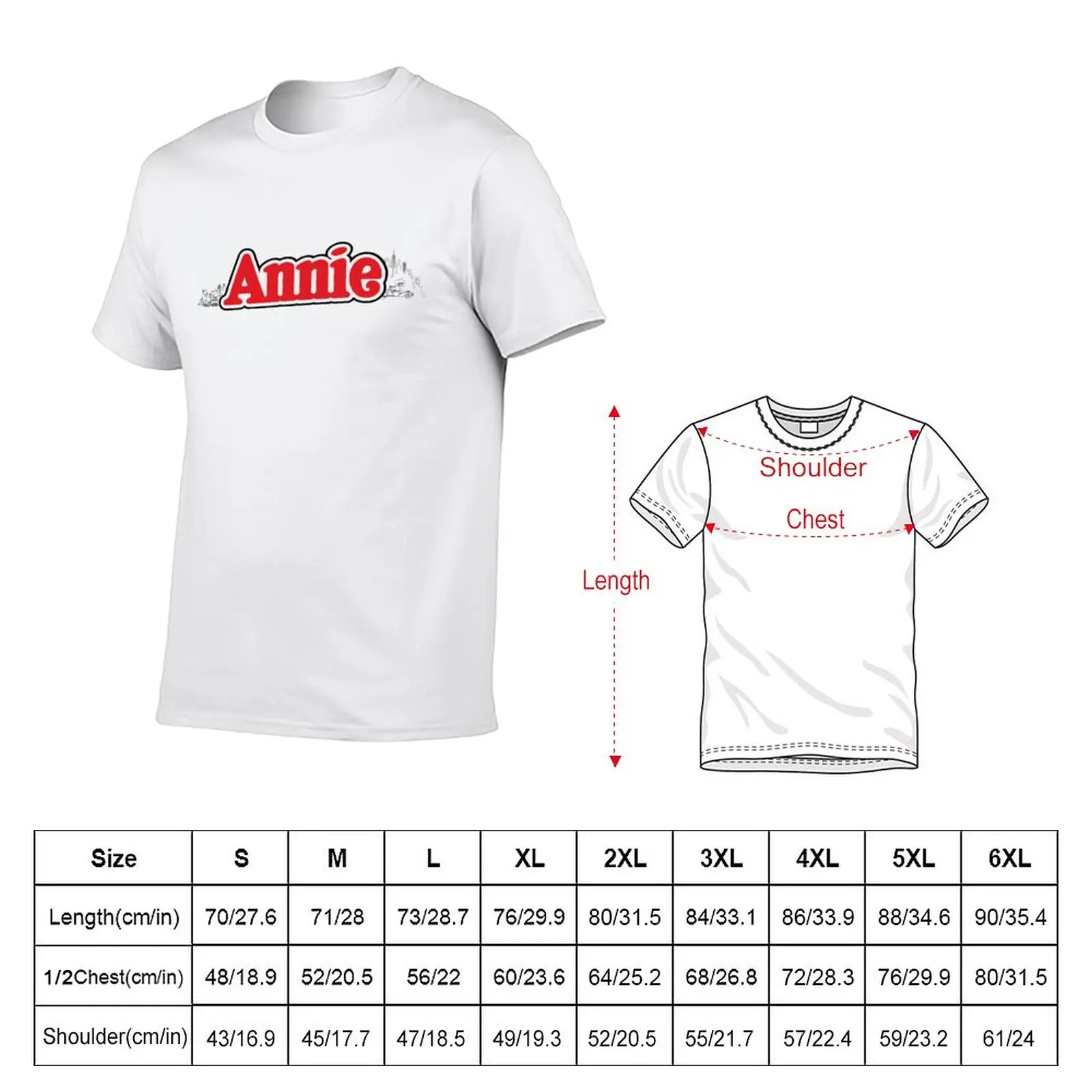 New ANNIE - Title with NY T-Shirt summer clothes tees oversized t shirt mens vintage t shirts