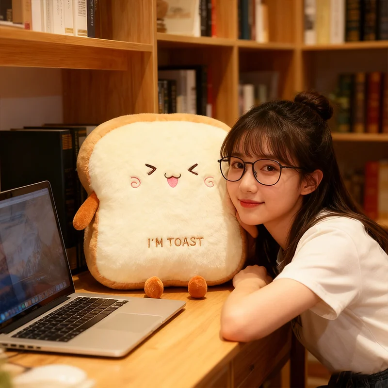

35cm Plush Toys Bread Comfort Soft Hug Pillow Toast Simulation Doll Warm Hand Plush Cushion Home Decor Cute Kids Birthday Gifts
