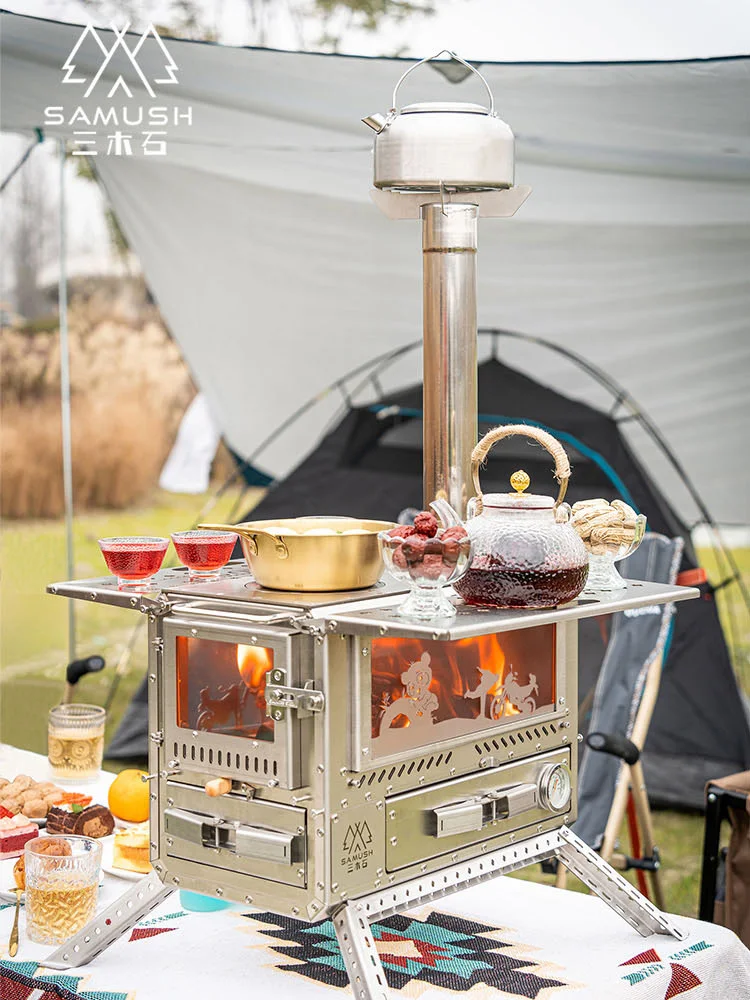 

Sanmu Stone, новая уличная дровяная печь, печь для пикника, палатка, практичное хранение, отопление, новый складной кемпинг, кемпинг