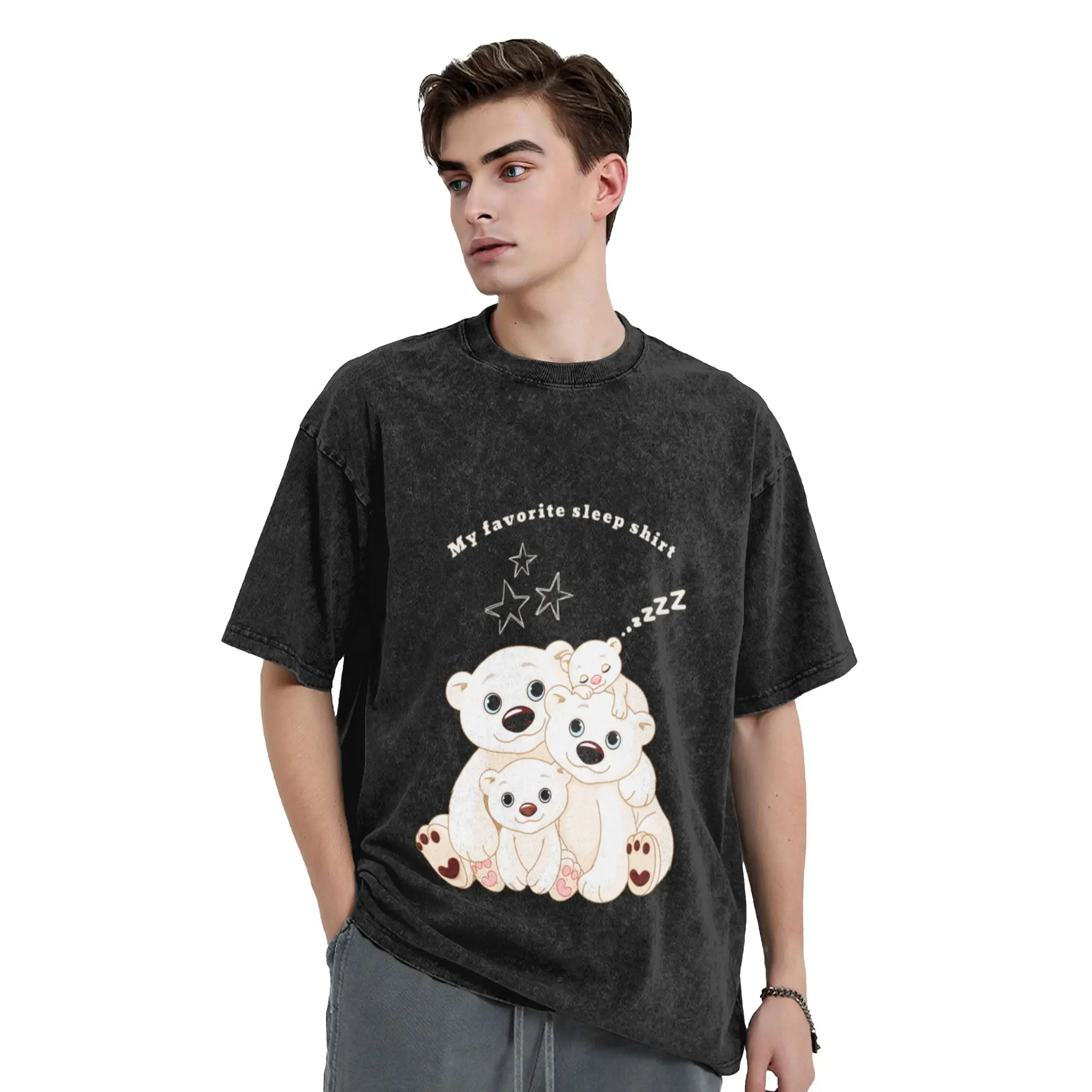 My sleep and cuddle shirt Classic Trendy A Washed T Shirt Men's Women's Oversized Cotton Tees Tops