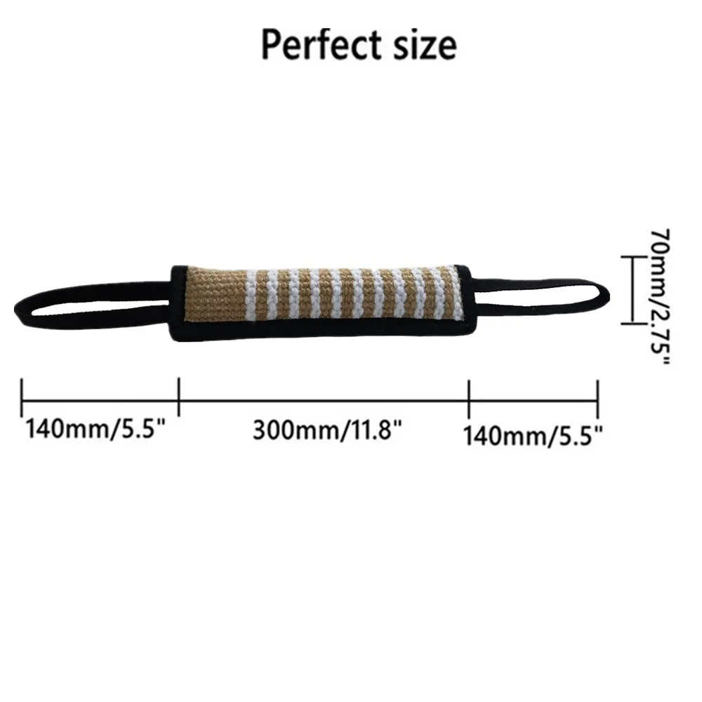 Pet Dog Training Supplies Two Handles Black Edge Biting Stick Bite Molar Tooth Dogs Bites Pillow For Medium And Large Dogs