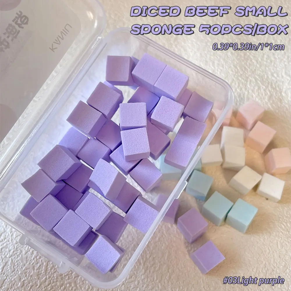 100/500/1000 Stück 10x10mm Hochdichte Nagel-Ombre-Schwammwürfel Mini Quadratische Schwämme für Nagelspitzen Nagelpolier-Schwammwürfel Nagelwerkzeug – Detail 9