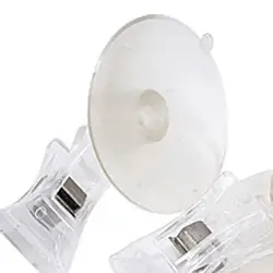 2 Pcs Clear Plastic Wall Suction Cup Clips Clamps Strong Sucker Bathroom Window Office Door Multifunctional ABS Smooth Surface