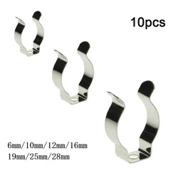 10pc Tool Spring Terry Clips Stainless Steel Heavy Duty Clamps Pipes Hardware Accessories Storage Hangers Set For Garages Patios