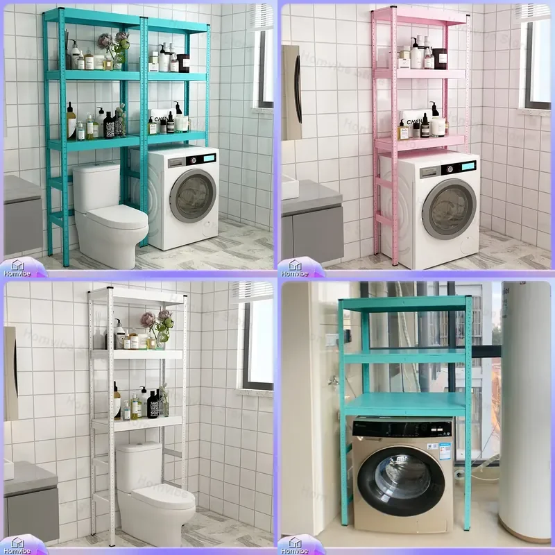 Bathroom Storage Rack Over Toilet Shelf Multi Layer Organizer Space Saving Wall Mounted Holder for Washing Area Home