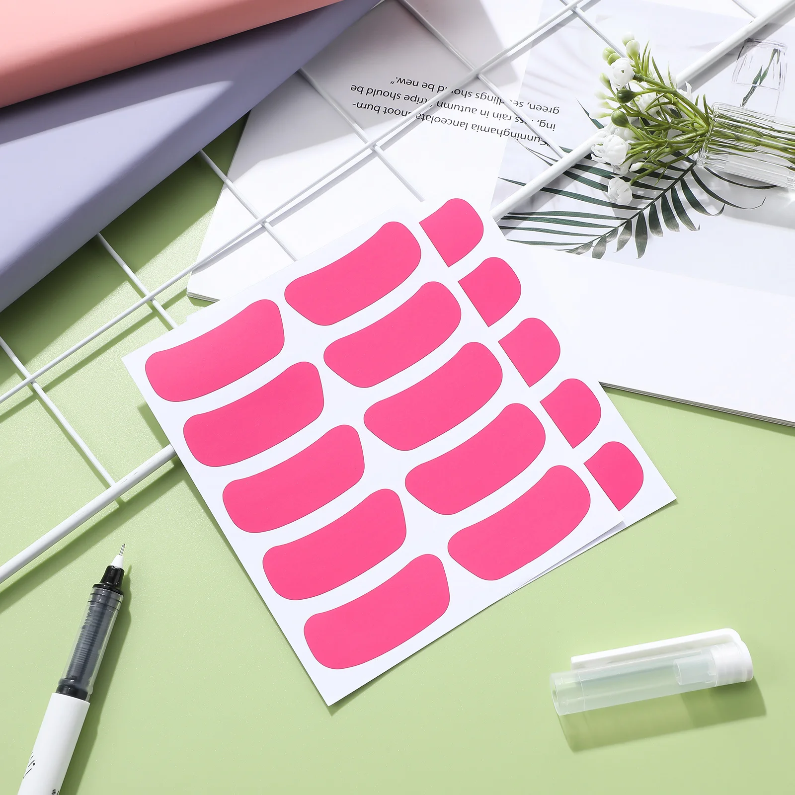 

22 Sheets Adhesive Eye Strips Under Eye Stickers for Sports Writable Design Ideal for Coaching Drills Team Practice Outdoor