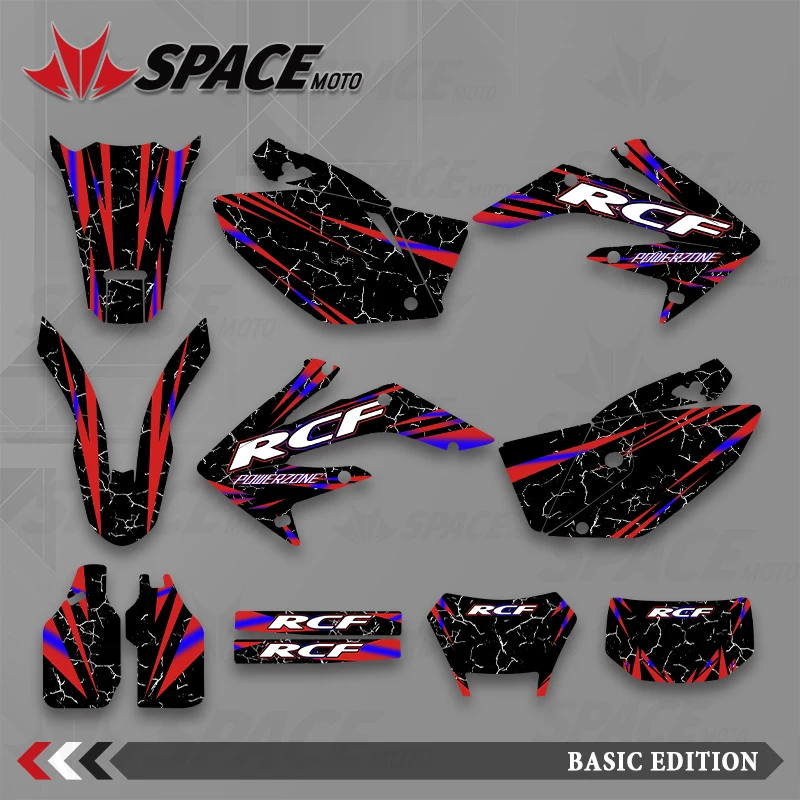 

SPACE MOTO Graphics Background Decals Stickers Motorcycle For HONDA 04-07 08-19CRF250X