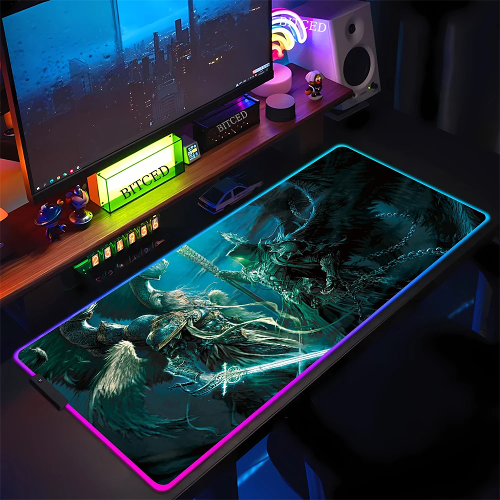 Heroes of Might and Magic 3 Large RGB Mouse Pad XXL Gaming Mousepad LED Mouse Mat Gamer Mousepads Luminous Table Mats Desk Pads