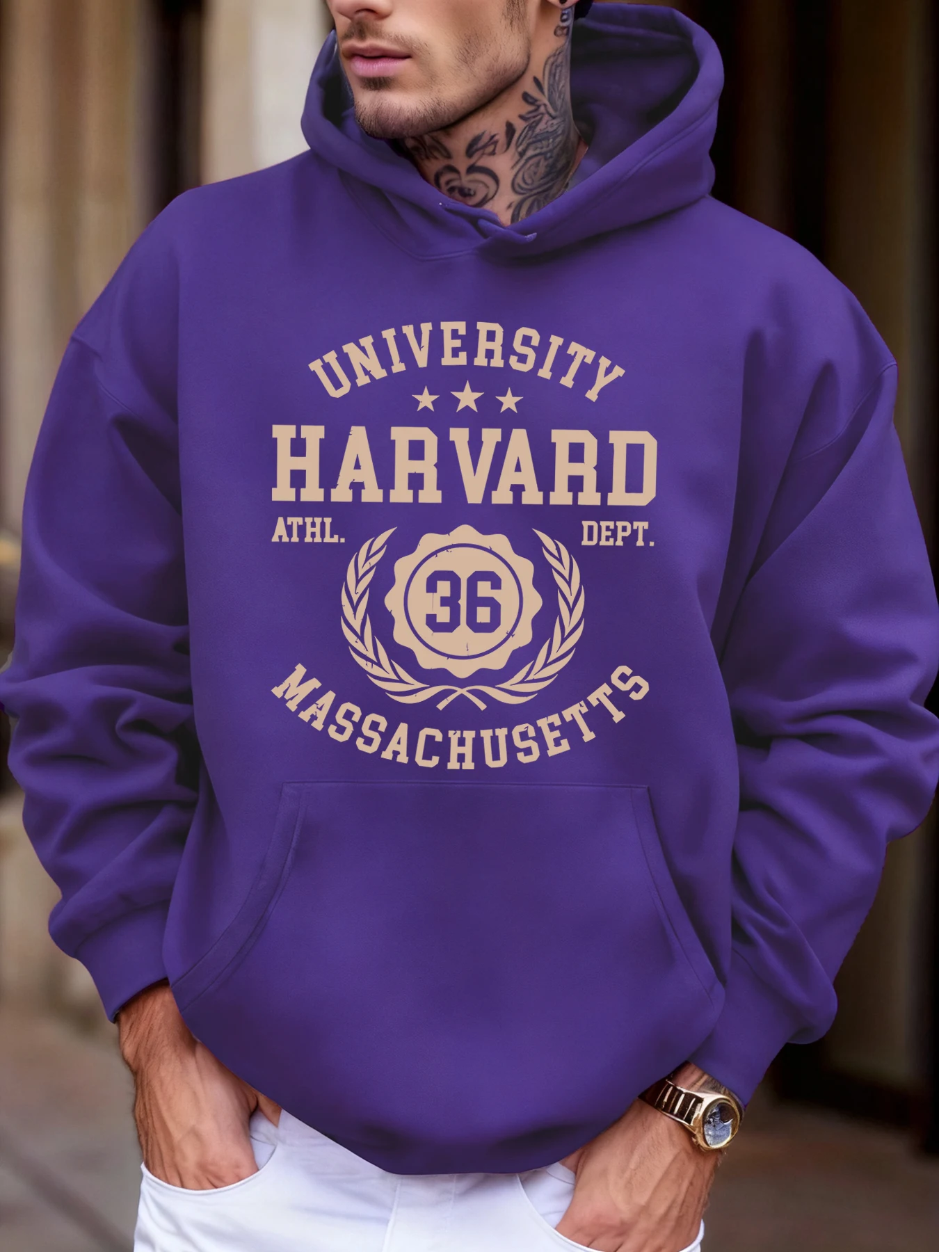 

Осенняя мягкая толстовка с принтом Университета Харварда Массачусетса, мужской флисовый свободный пуловер, спортивная толстовка для бега, повседневный уличный топ