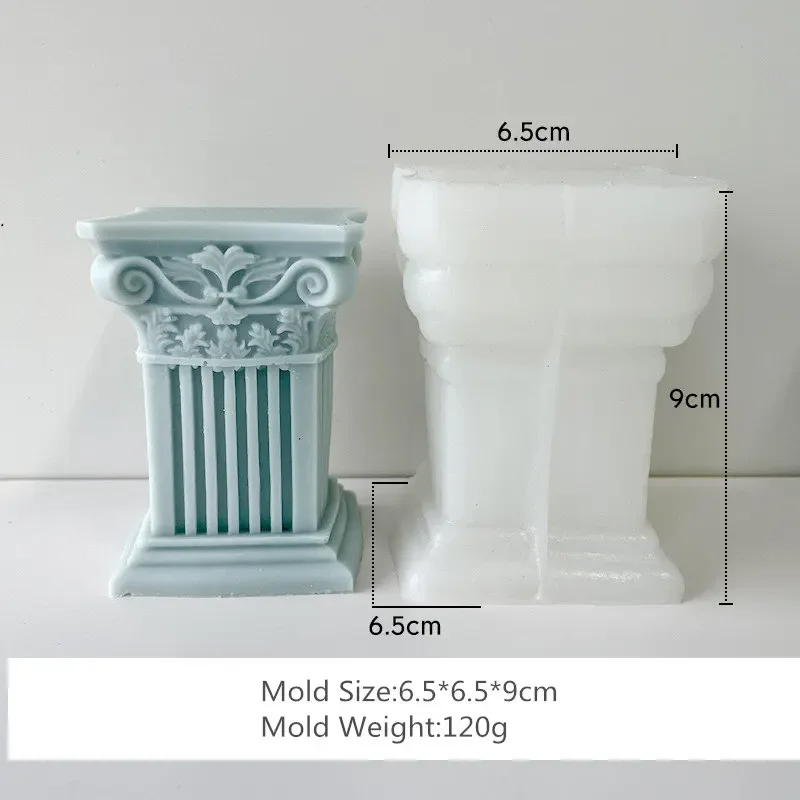 Roman Column Silicone Mold DIY Ornaments Home Decoration Micro Landscape Candle Mold