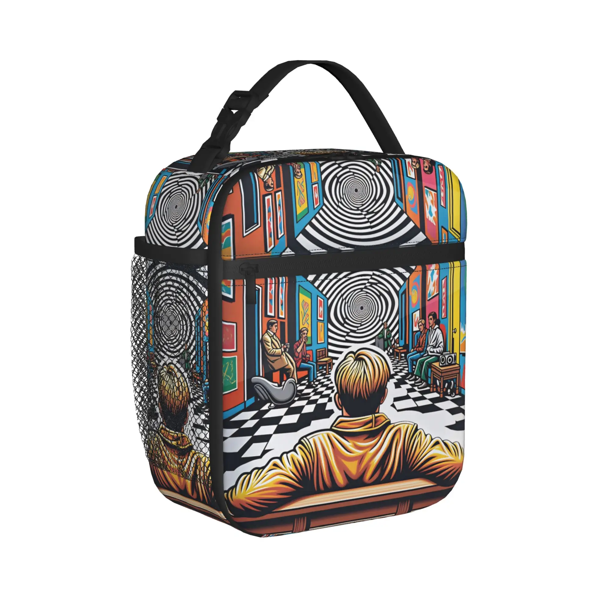 david hockney art Poster Lunch Bag  Travel Lunch Box For Women Aesthetic Print Thermal Lunch Bags Oxford Portable Cooler Bag